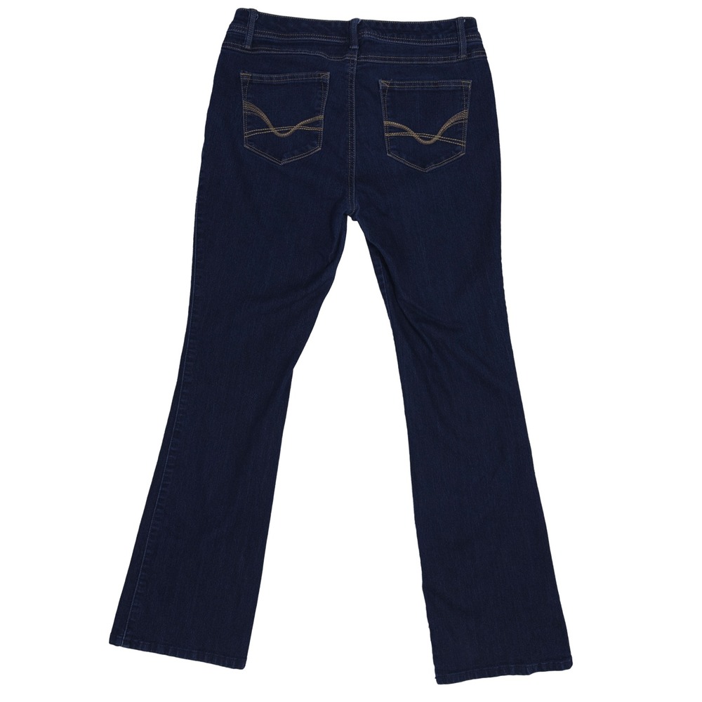 W62 Bootcut Jeans 10 Womens Signature Fit Stretch Denim Dark Wash Indigo